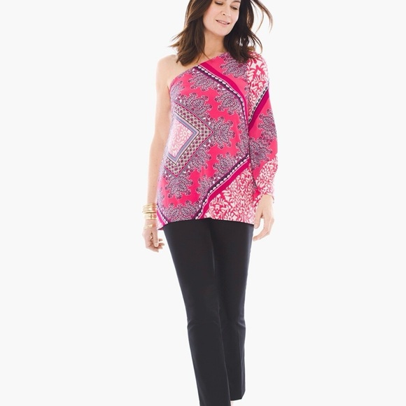 Chicos New with Tags One Shoulder Top Size 1 - Picture 8 of 9